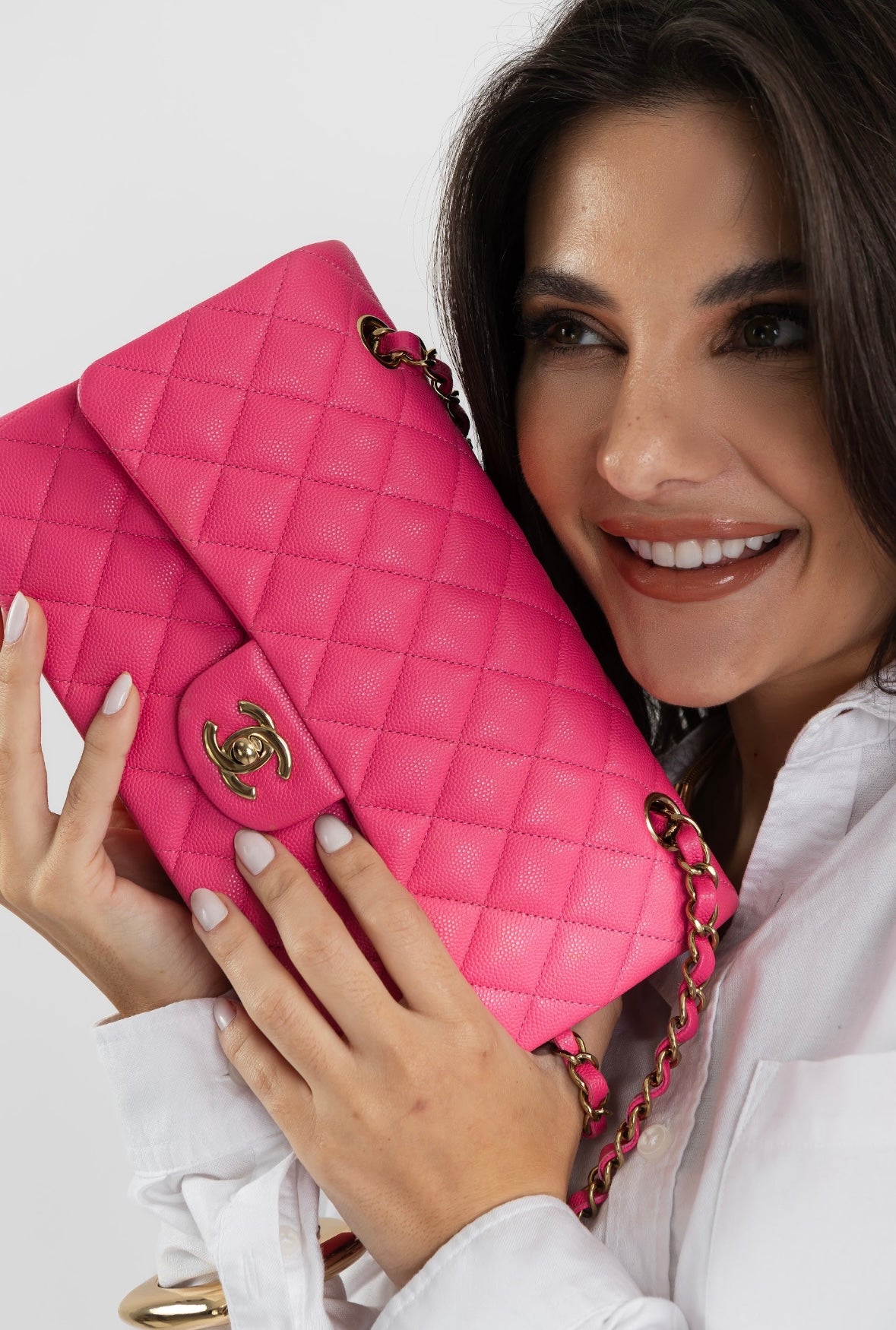 BOLSA CHANEL CLÁSSICA DOUBLE FLAP PINK