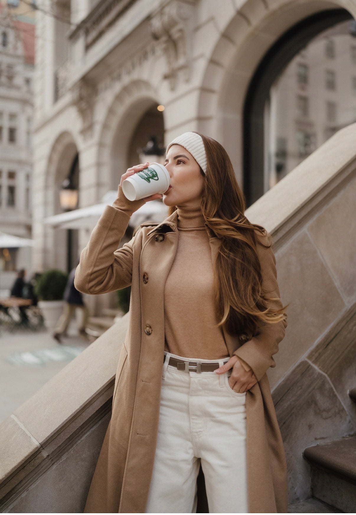 CINTO HERMÈS DUPLA FACE WHITE & BROWN