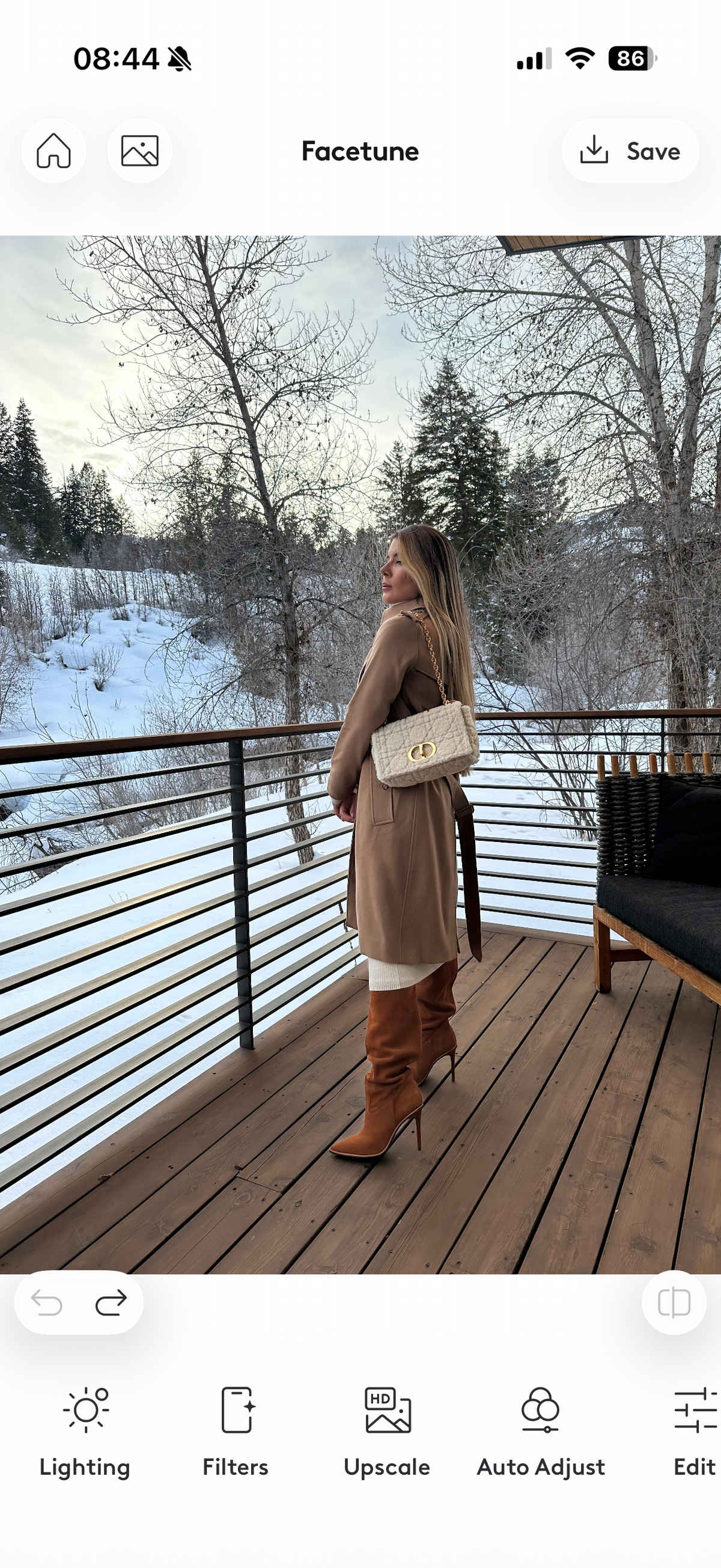 BOLSA DIOR PELO OFF-WHITE