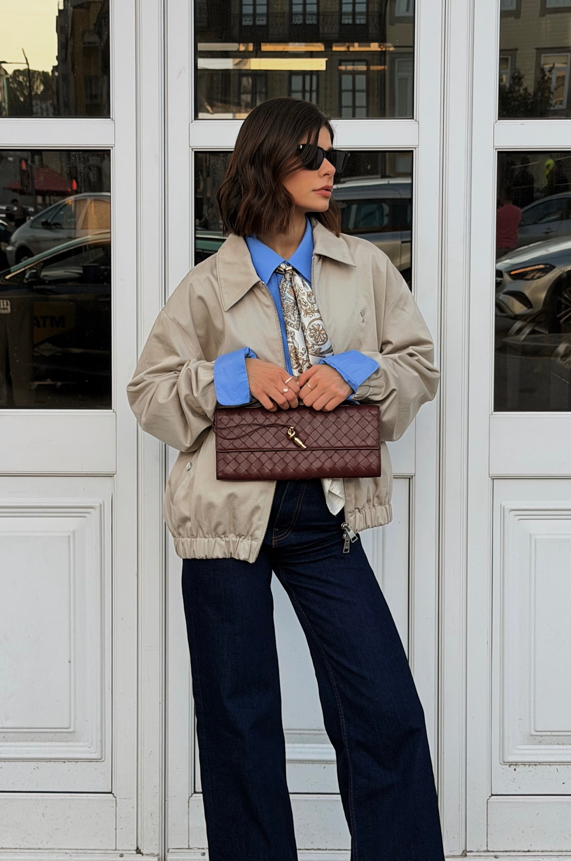 Bottega Veneta Andiamo Clutch Barolo