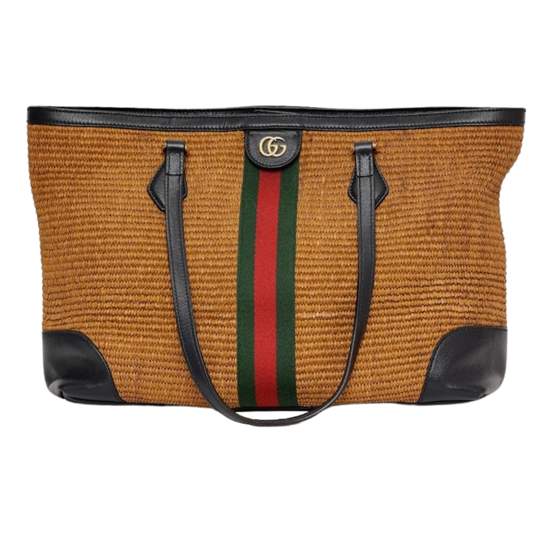 BOLSA GUCCI TOTE RÁFIA