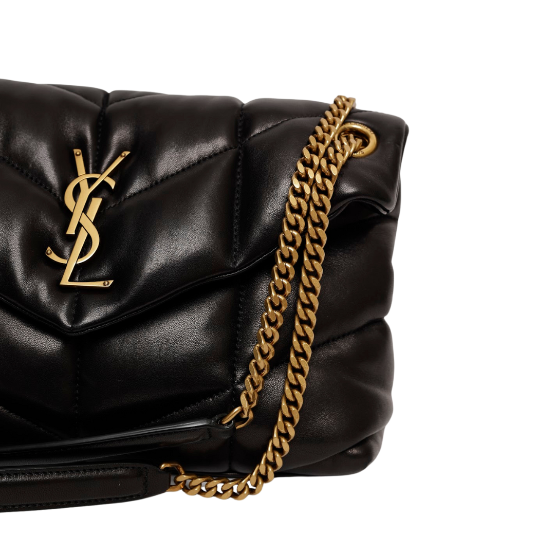 BOLSA YSL LOULOU PUFFER PRETA MEDIA