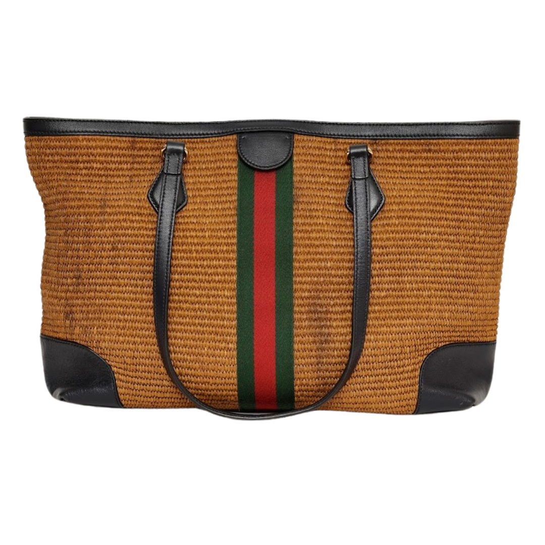 BOLSA GUCCI TOTE RÁFIA
