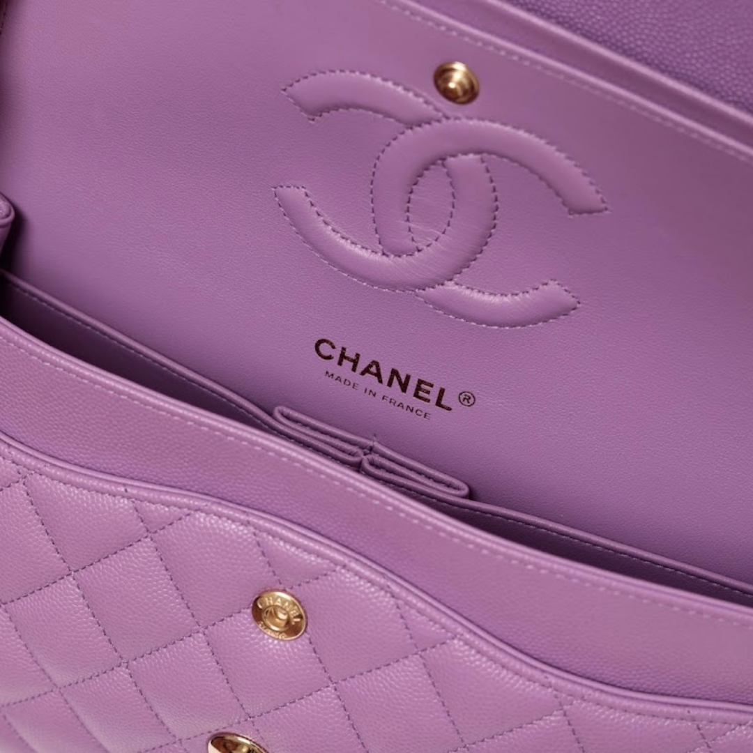 BOLSA CHANEL CLÁSSICA DOUBLE FLAP LILAC