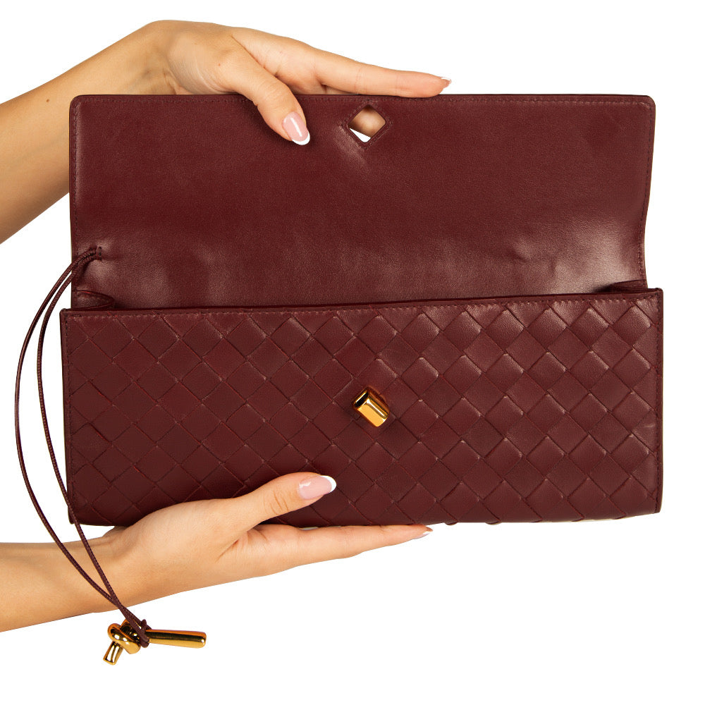Bottega Veneta Andiamo Clutch Barolo