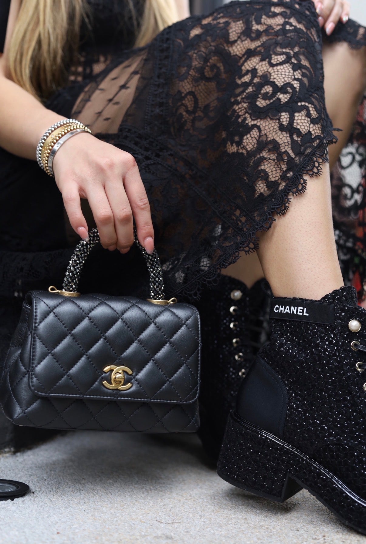 BOLSA CHANEL COCO HANDLE CRYSTALS