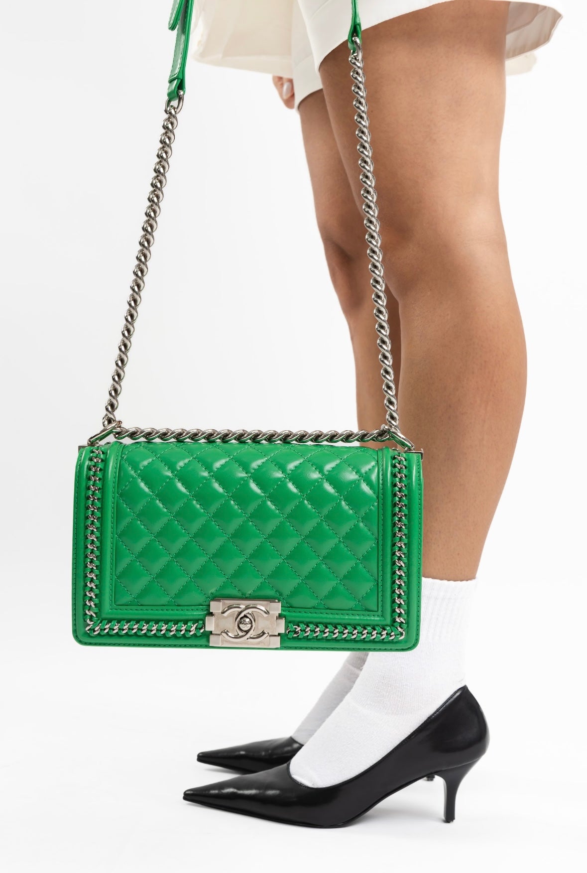 BOLSA CHANEL BOY GREEN
