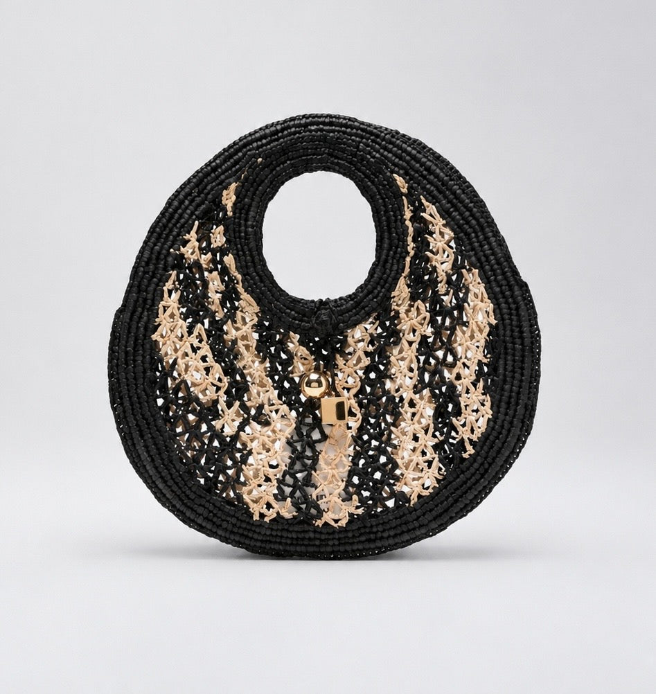 JACQUEMUS BOLSA RÁFIA BICOLOR