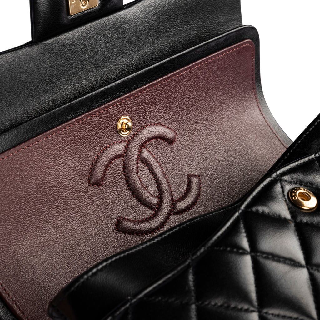 BOLSA CHANEL CLÁSSICA LAMBSKIN MÉDIA