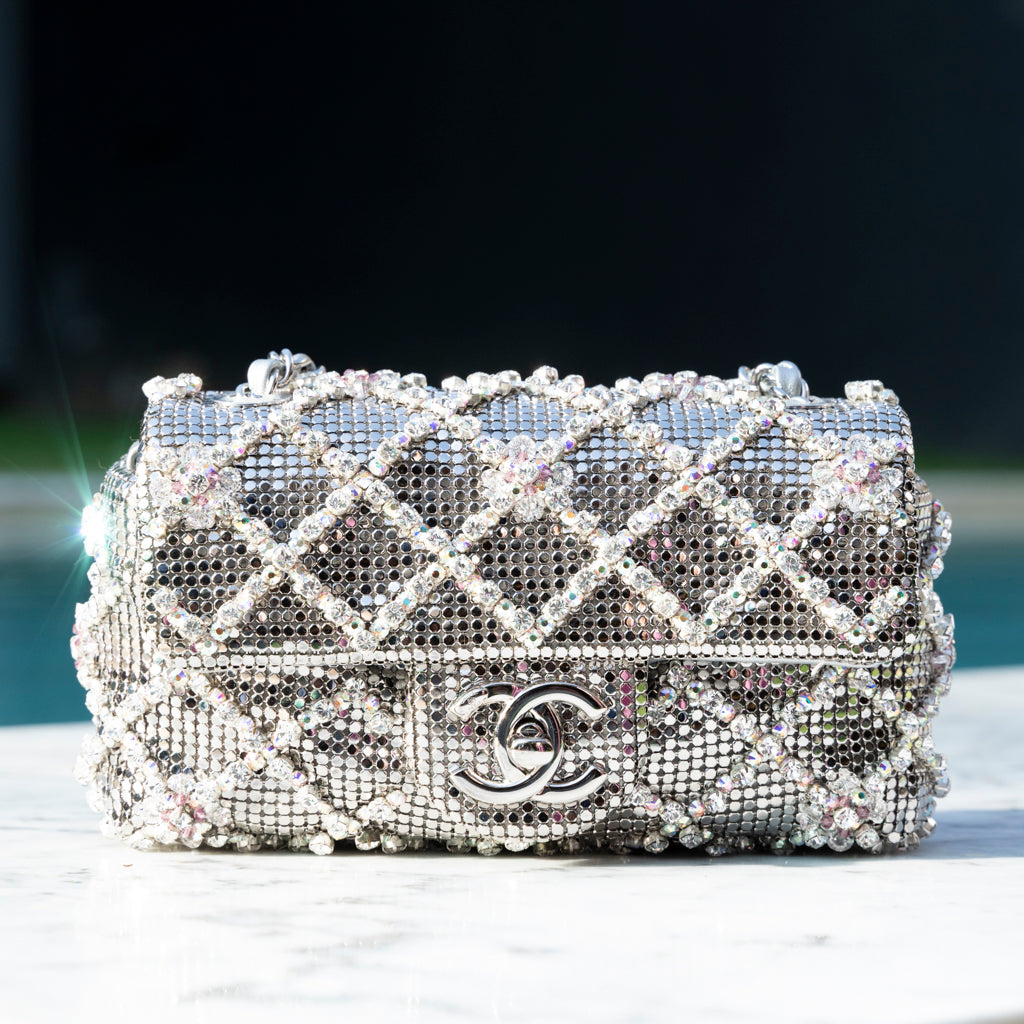 BOLSA CHANEL STRASS SILVER