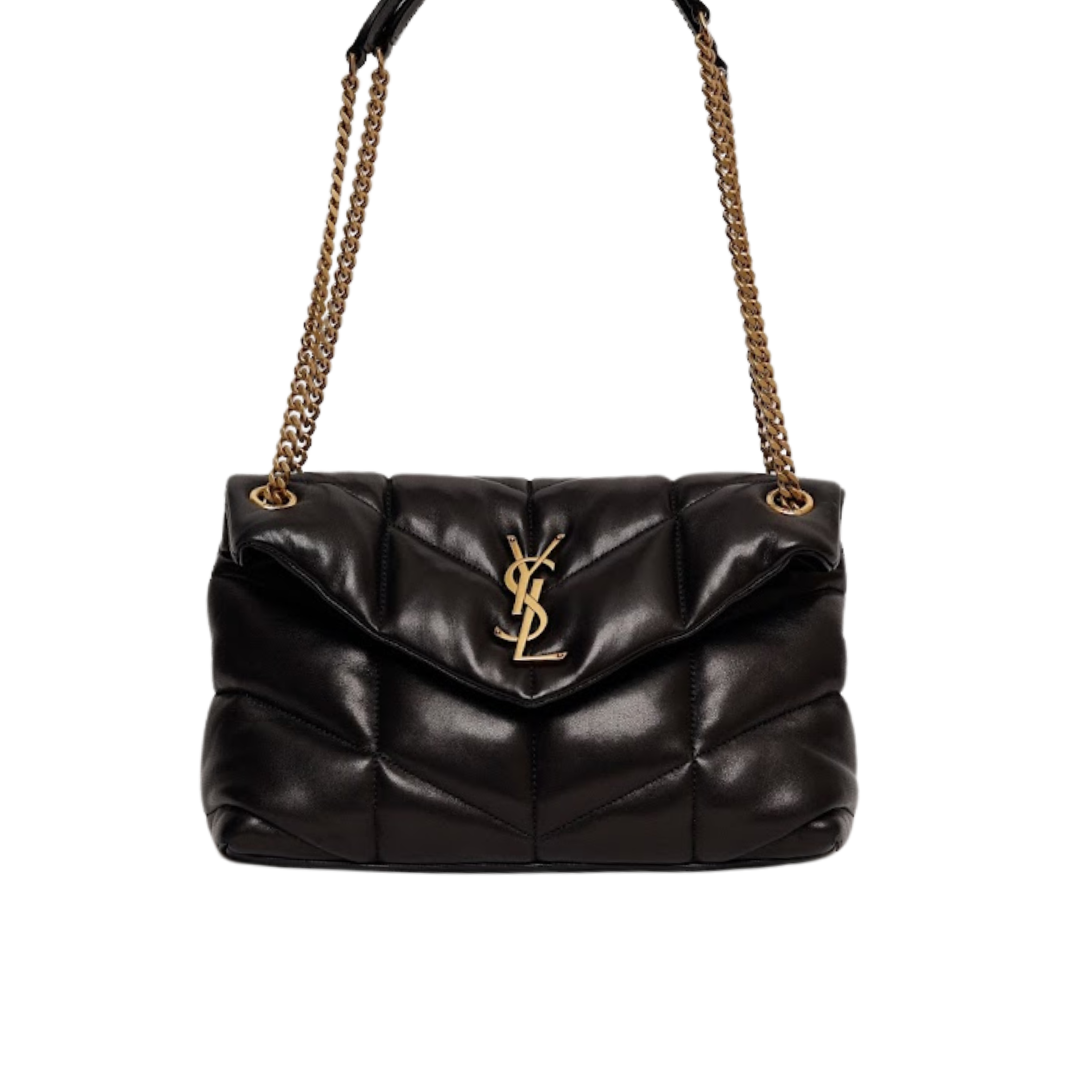 BOLSA YSL LOULOU PUFFER PRETA MEDIA