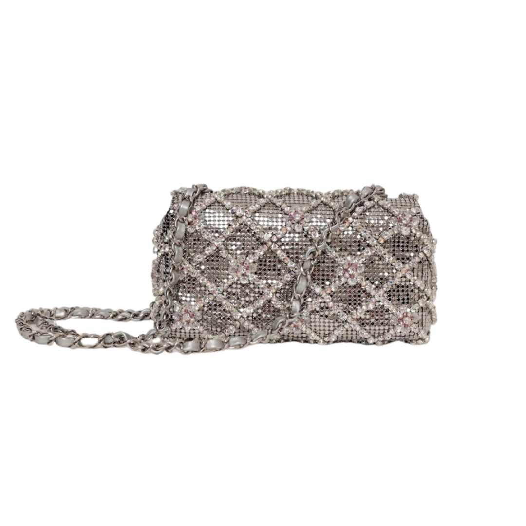 BOLSA CHANEL STRASS SILVER