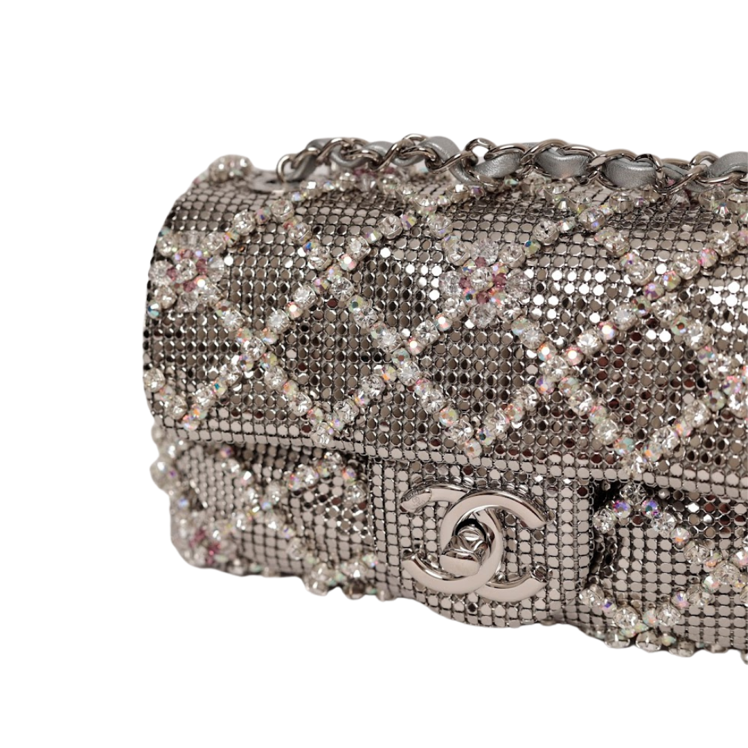 BOLSA CHANEL STRASS SILVER