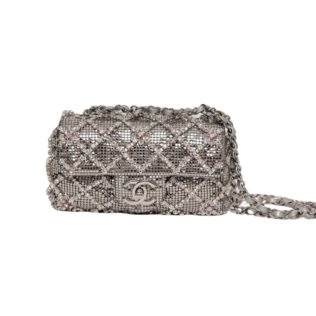 BOLSA CHANEL STRASS SILVER