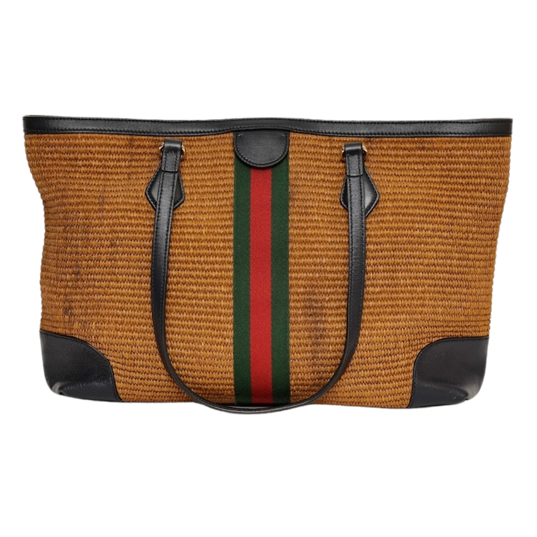 BOLSA GUCCI TOTE PALHA