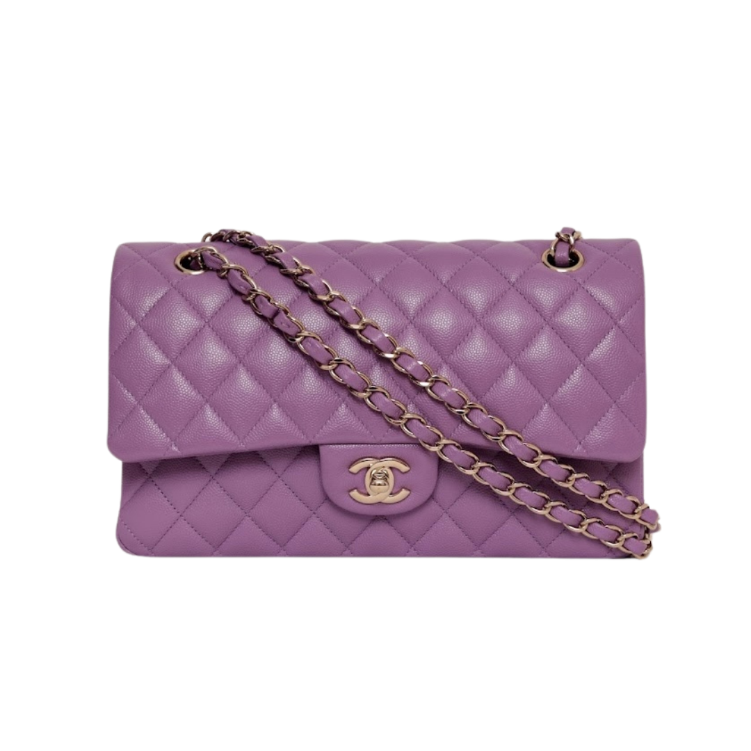 BOLSA CHANEL CLÁSSICA DOUBLE FLAP LILAC