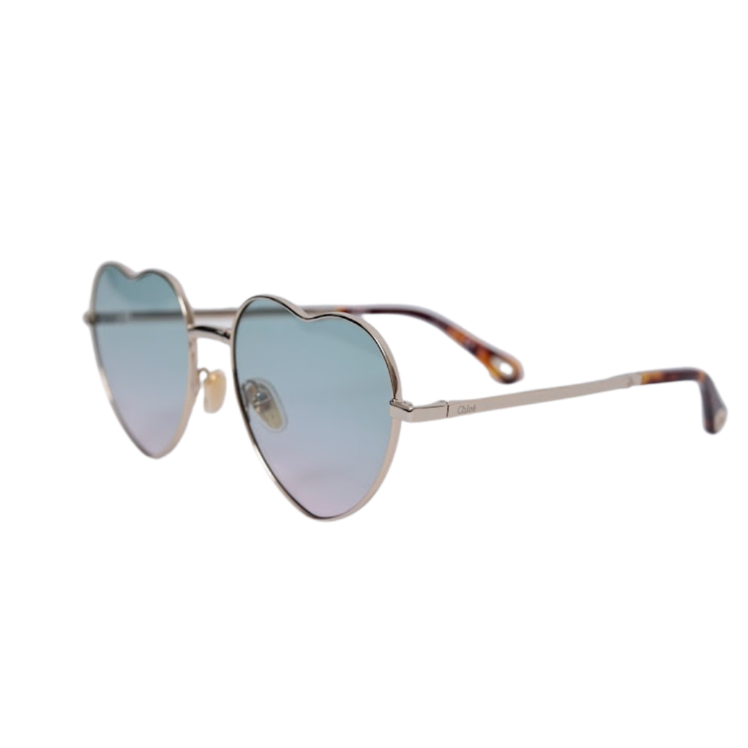 OCULOS DE SOL CORAÇÃO CHLOÉ AZUL