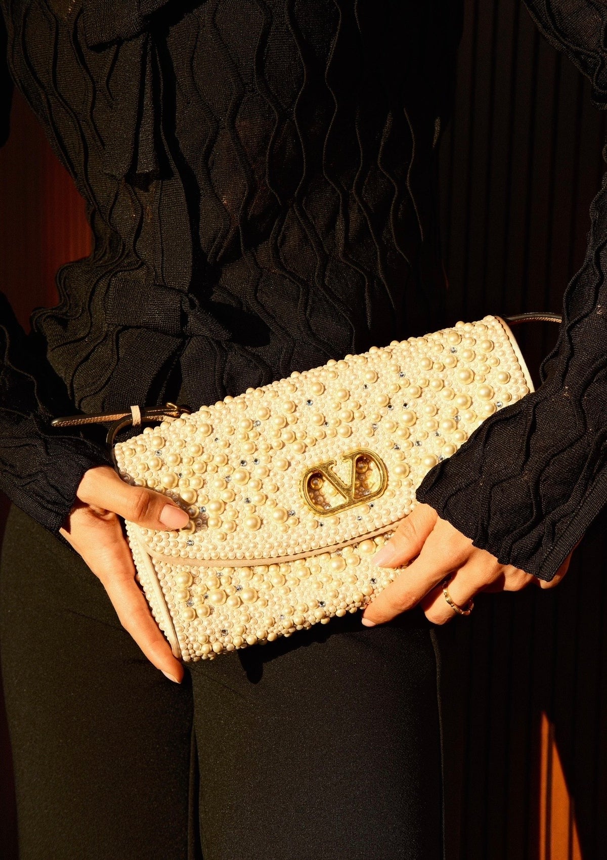 Bolsa Valentino DeVain Pearls