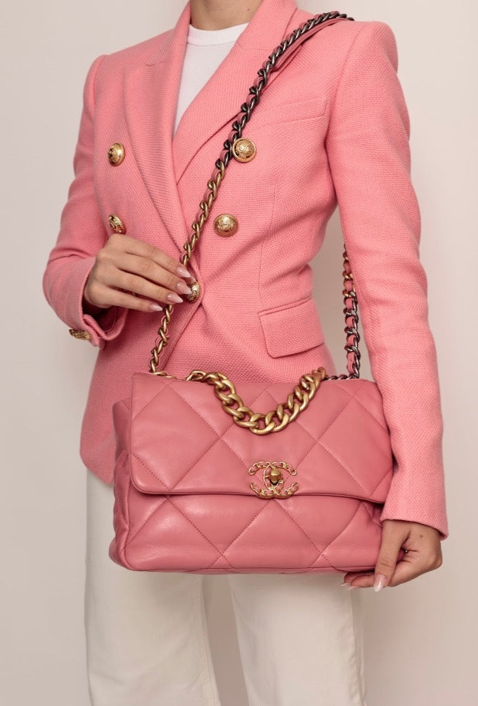 BOLSA CHANEL 19 MÁXI ROSA