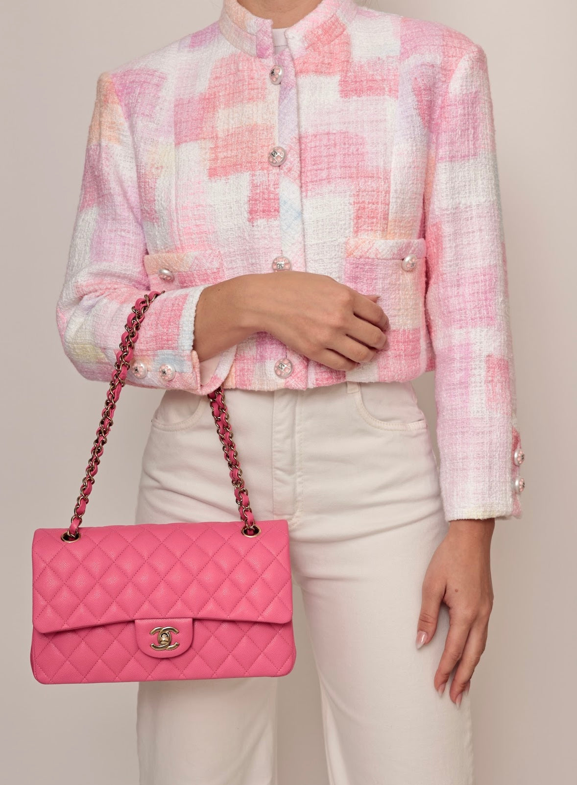 BOLSA CHANEL CLÁSSICA DOUBLE FLAP PINK