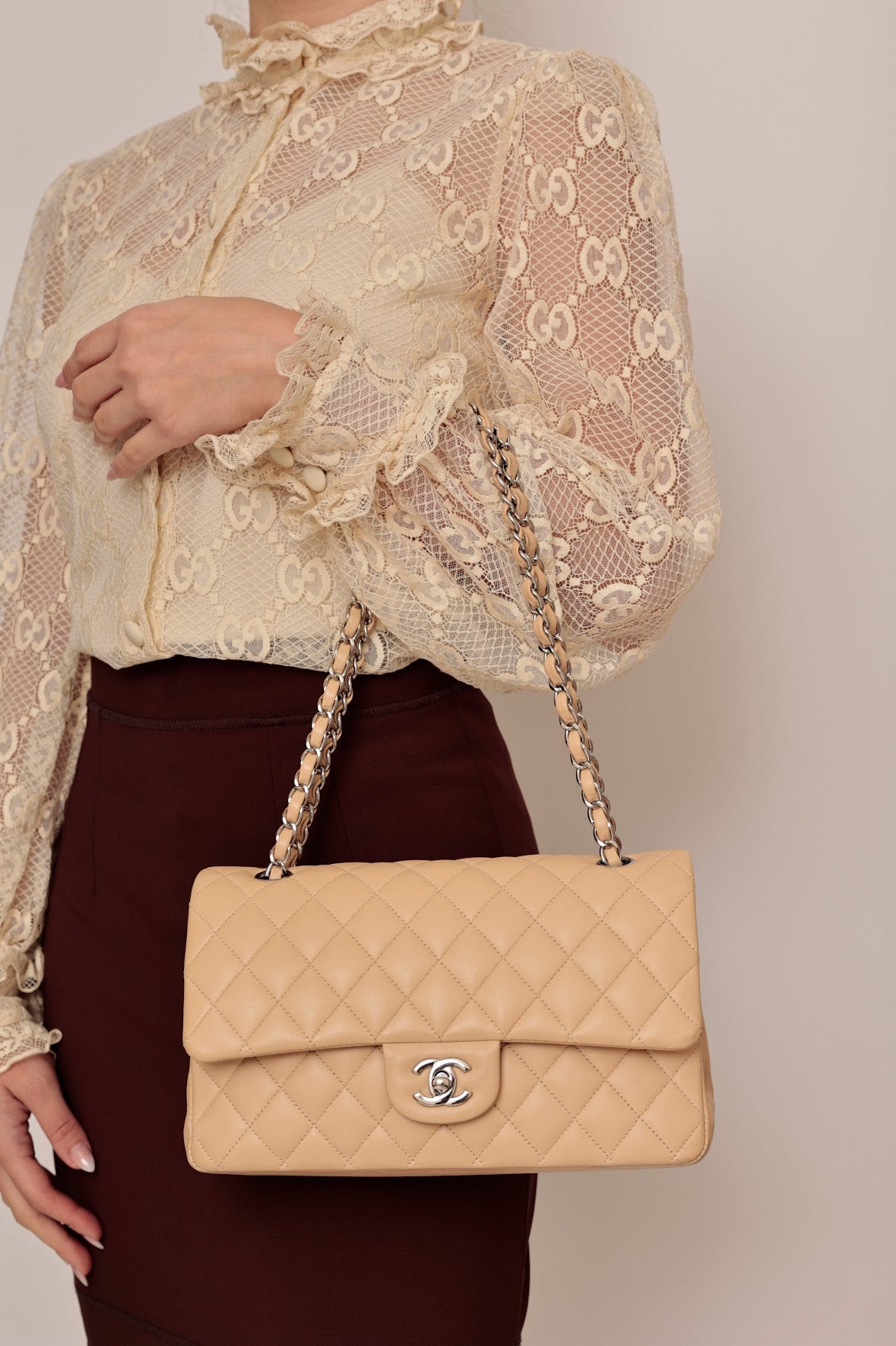 BOLSA CHANEL CLÁSSICA DOUBLE FLAP MÉDIA